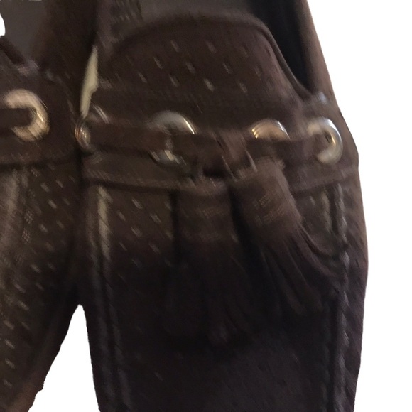 Stuart Weitzman Chocolate Brown Suede Platform Wedge Loafers Size 7 - Picture 7 of 10